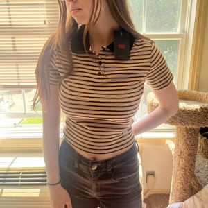 Levi’s Collard Striped Shirt NWT